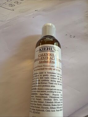 Kiehl's Calendula Toner Bottle - brown & white